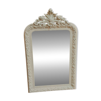 Louis Philippe mirror with patinated cartouche