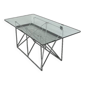 Dining table with folding base from Max Sauze Studio, France, 1970s