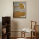 Ocher-taupe relief acrylic paint