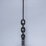 60s steel link floor lamp base