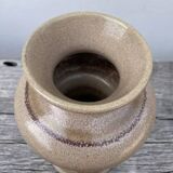 Vase organique en céramique beige vintage 1970