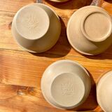 Set of 12 small stoneware bowls