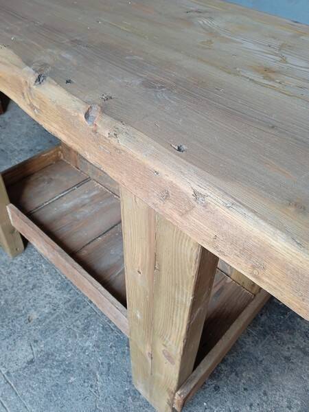 Workbench 120cm old solid wood