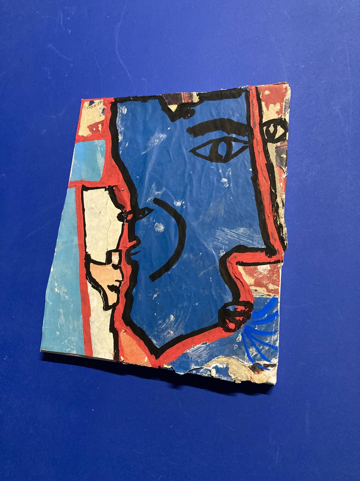 Borkin (born 1932), The Blue Ogre, collages and acrylic on canvas, 1987