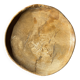 Petit vide poche ou plat en bois pétrifié beige orangé D20,5 -3308