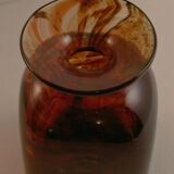 Amber-colored vase by Mdina