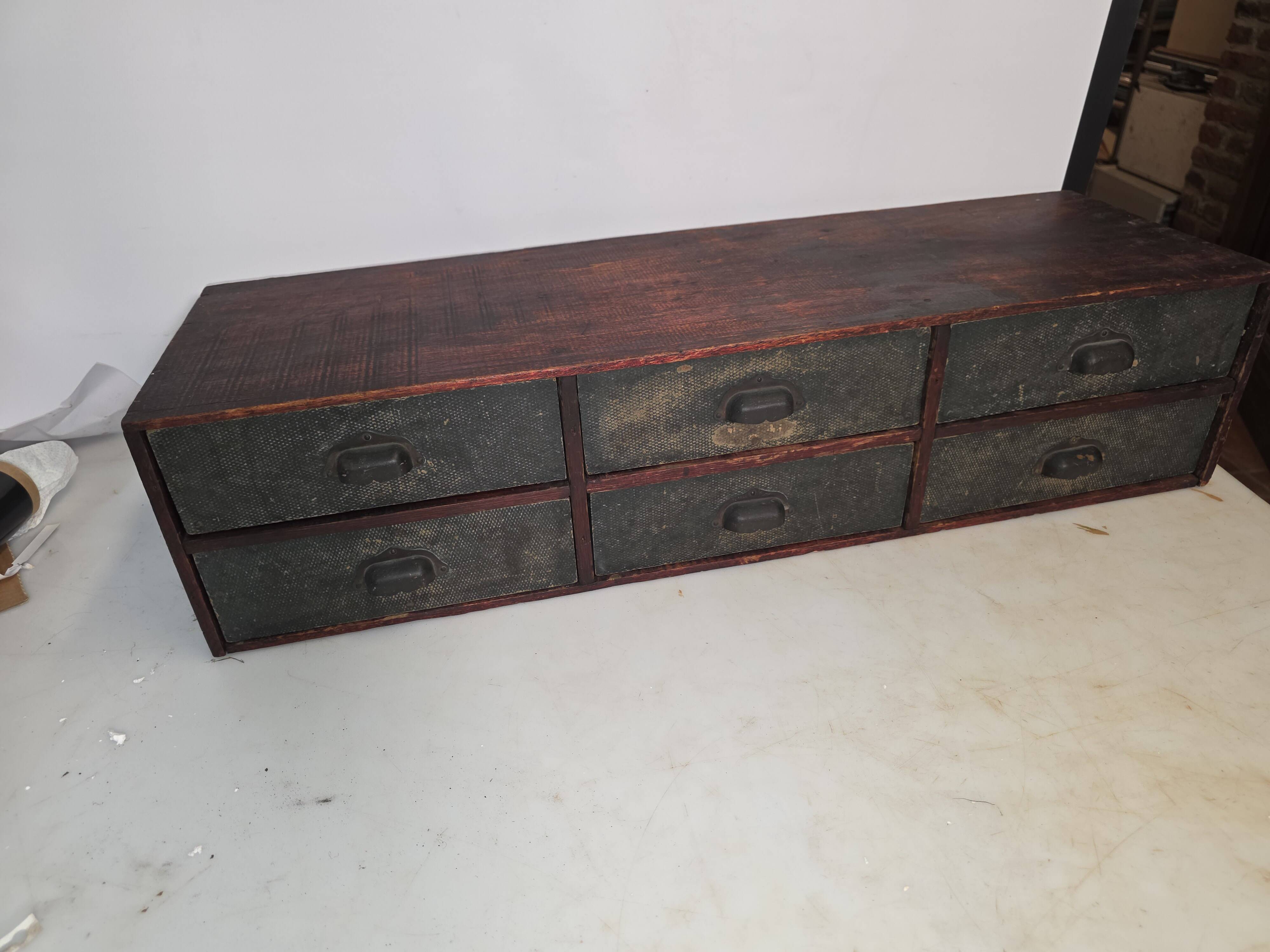 Antique workshop drawer unit from the 1920s.