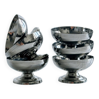 6 Letang Remy stainless steel cups.