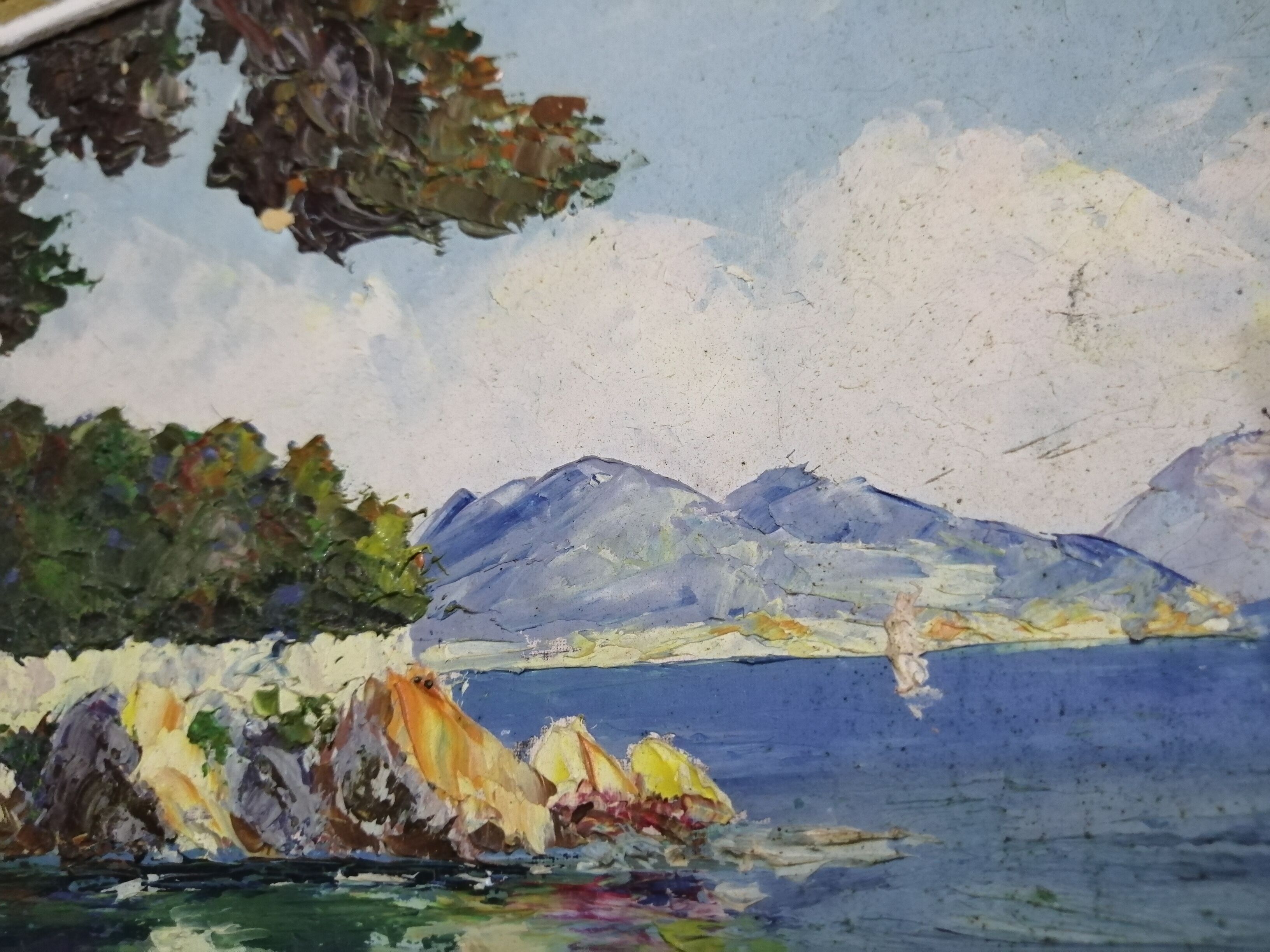 Seaside, oil on panel