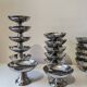 18 low sorbet cups in stainless steel chrome