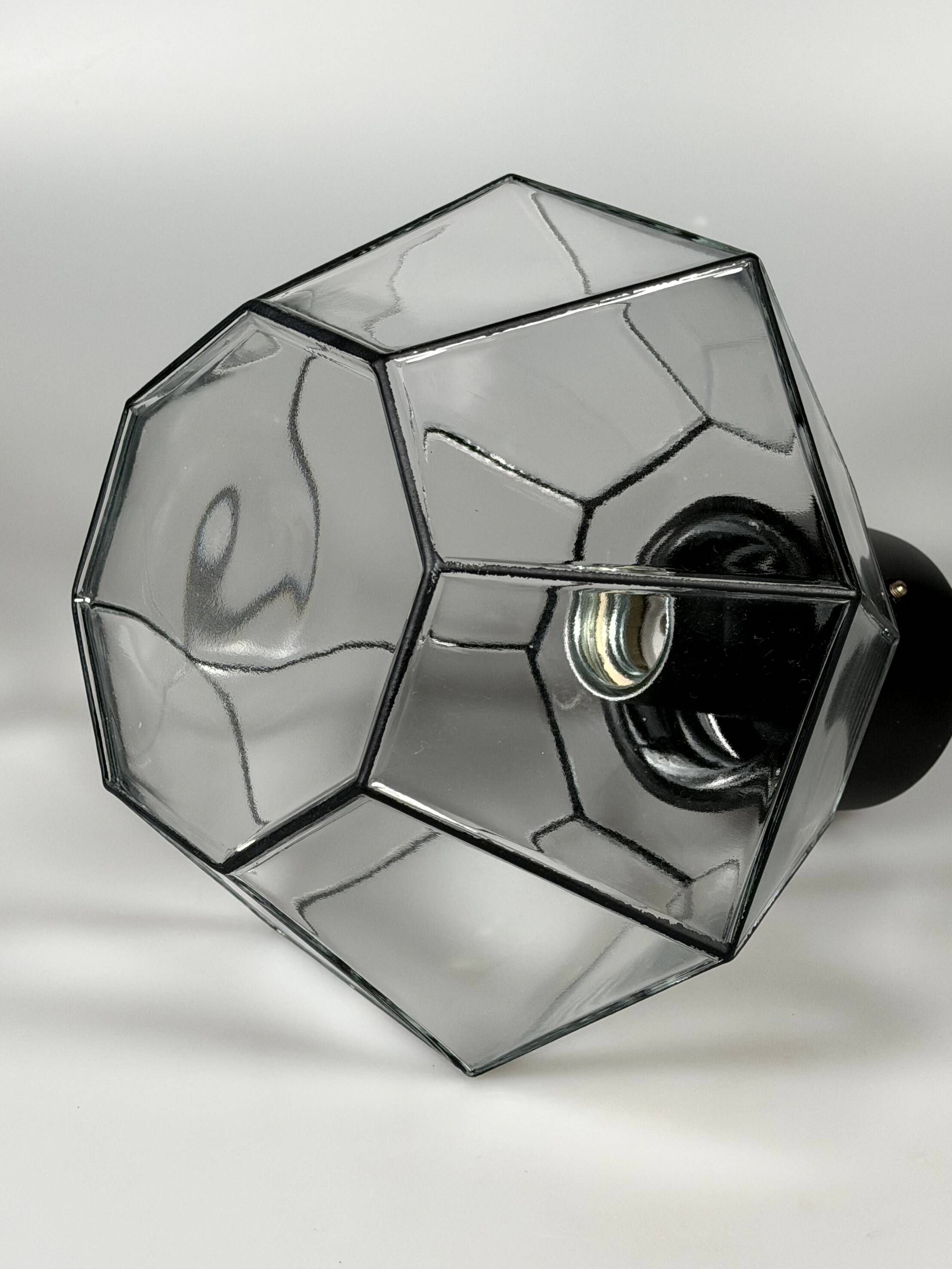1960s 1970s Ceiling Lamp by Glashütte Limburg Germany Space Age Design