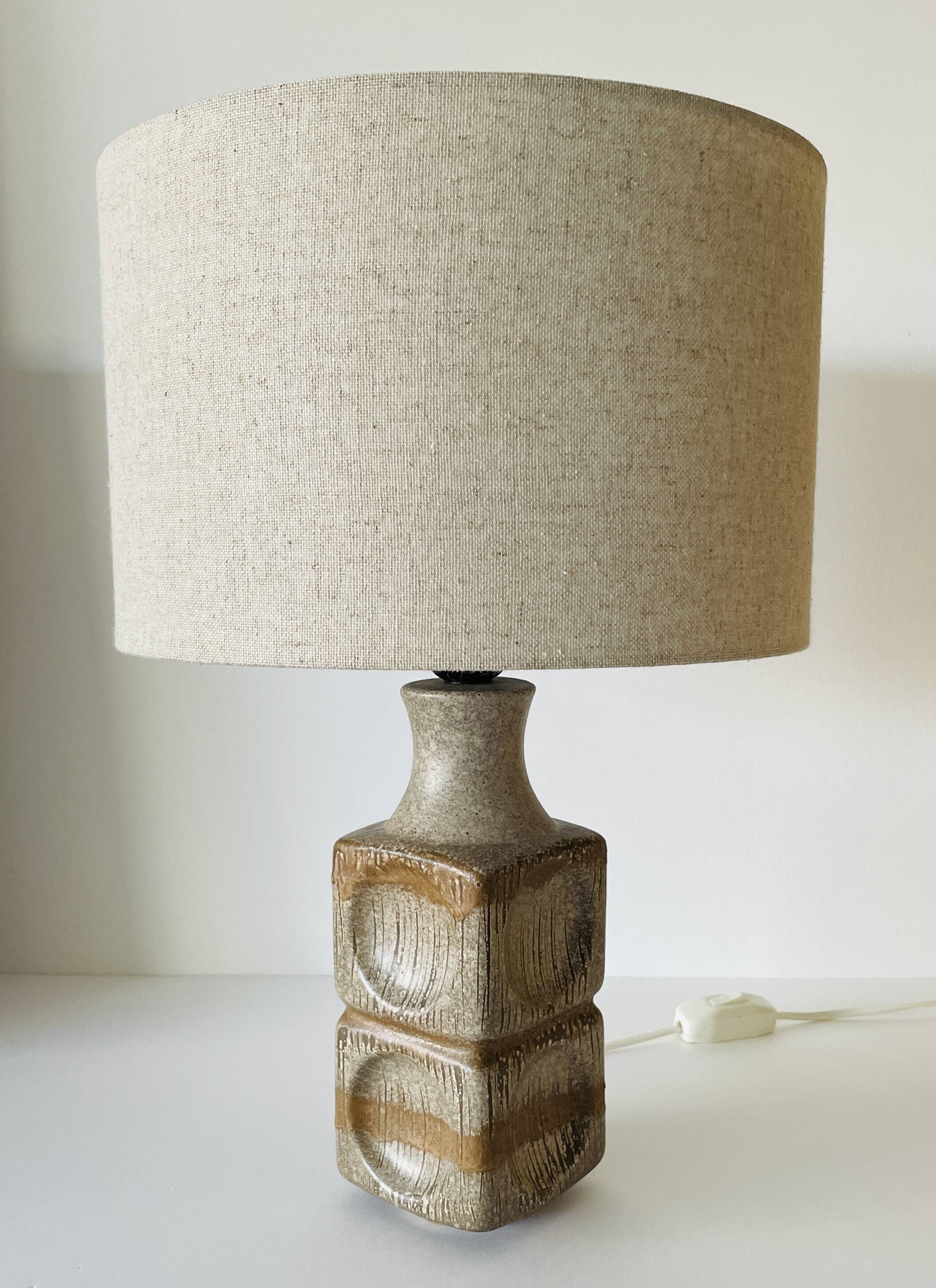 Danish glazed ceramic lamp, 1960