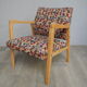 Vintage wood armchairs and fabrics 70s