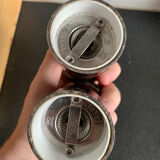 Duo pepper and salt shaker palace silver wood peugeot