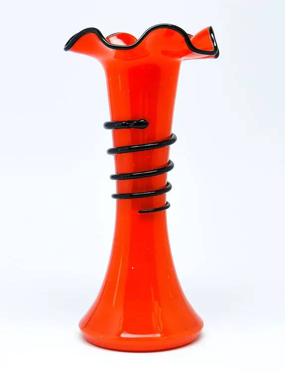 Tango vase, Art Deco, glass, Kralik, Czechoslovakia, 1930s