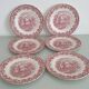 Set of 6 Myotts "Country Life" dessert plates