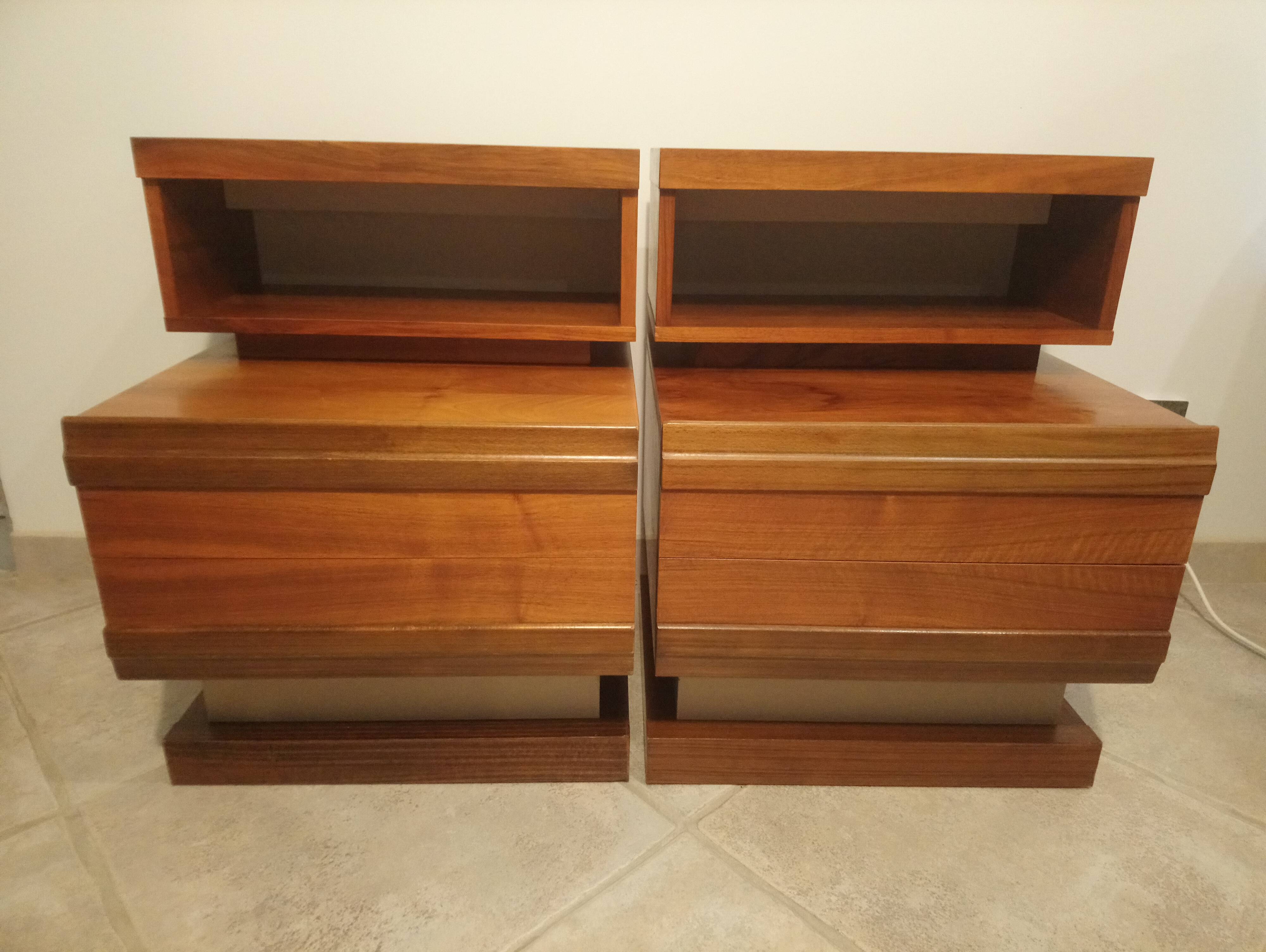 Paire de chevets scandinave teck année 70 simat doubinski
