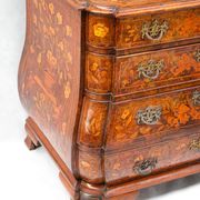 Small Dutch display cabinet in floral marquetry.