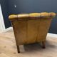 Set of 2 leather club chairs