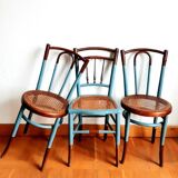Three bentwood bistro chairs, circa 1950