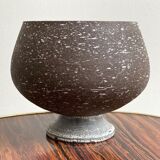 Vintage ceramic "birch bark" planter / flower pot, Chamotte