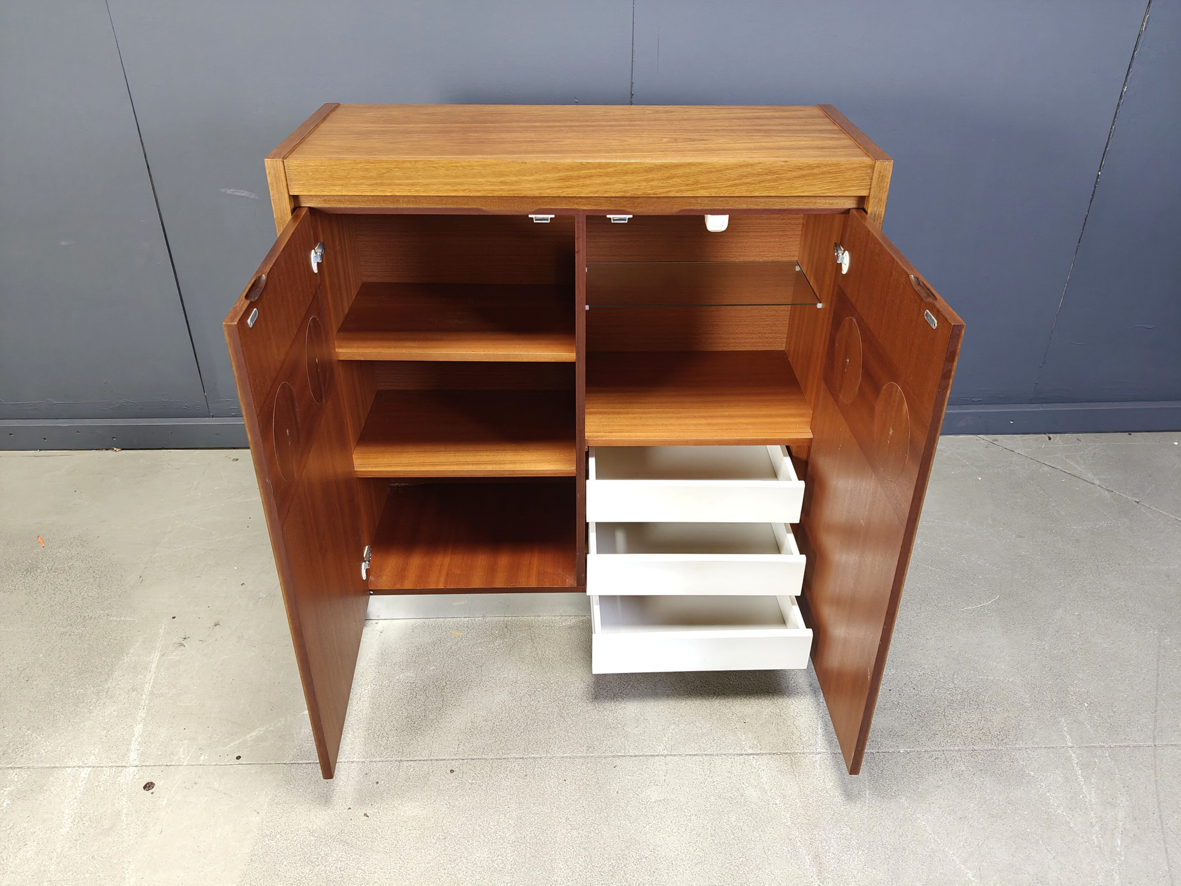 Vintage brutalist bar cabinet, 1970s