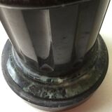 Black marble candlestick.