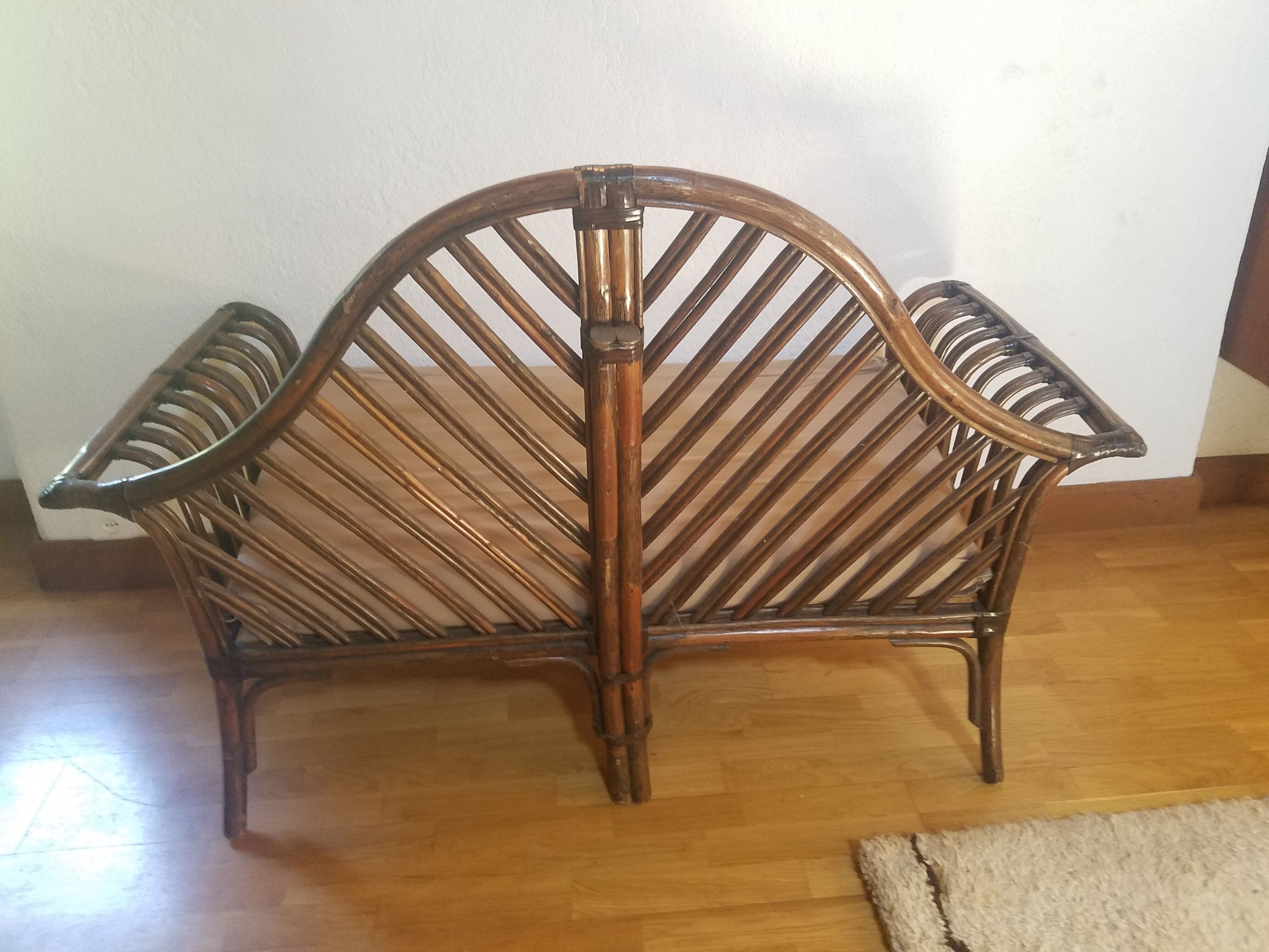 Vintage rattan sofa