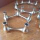 Vintage set 3 Danish Design brass candle holder by Jens Quistgaard