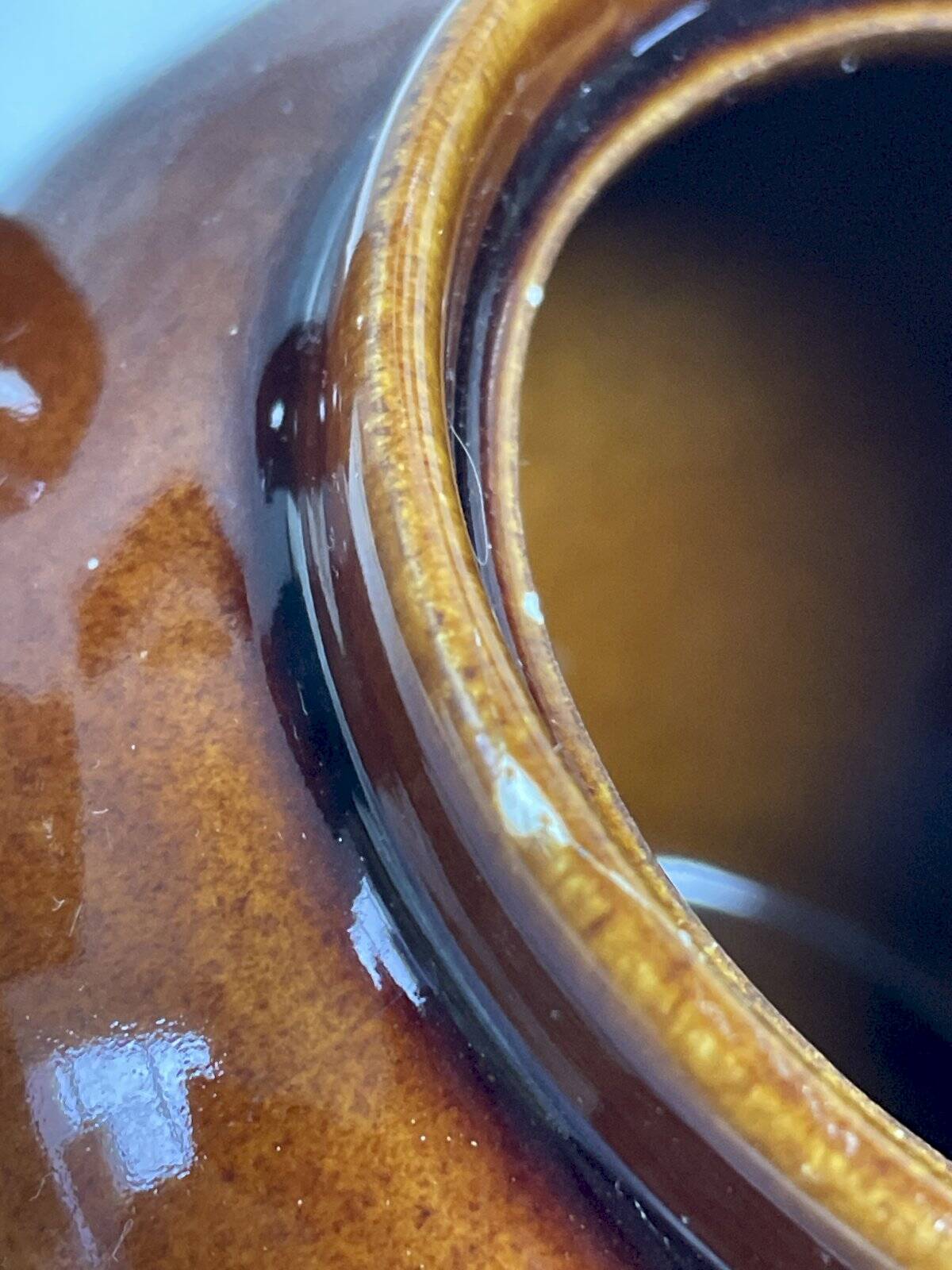 Brown glazed ceramic teapot