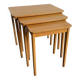Tables gigognes vintage 1960 table basse d'appoint bois clair - 52 x 55 x 3