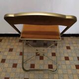Antique Folding Opera Chair - Velvet Seat 70s Vintage