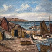 Toile « Navires dans le port »