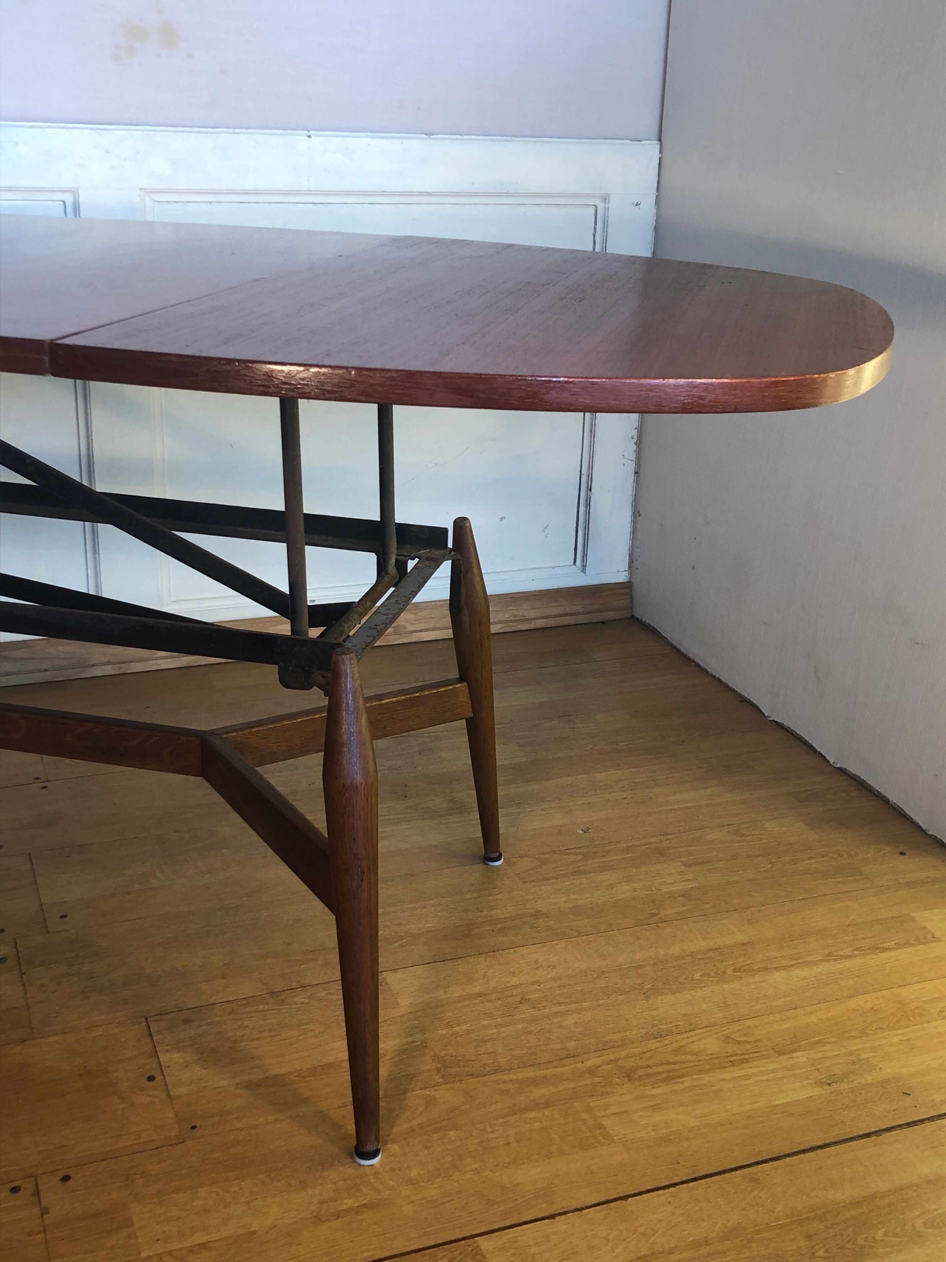 Scandinavian liftable table. 1960. Free shipping