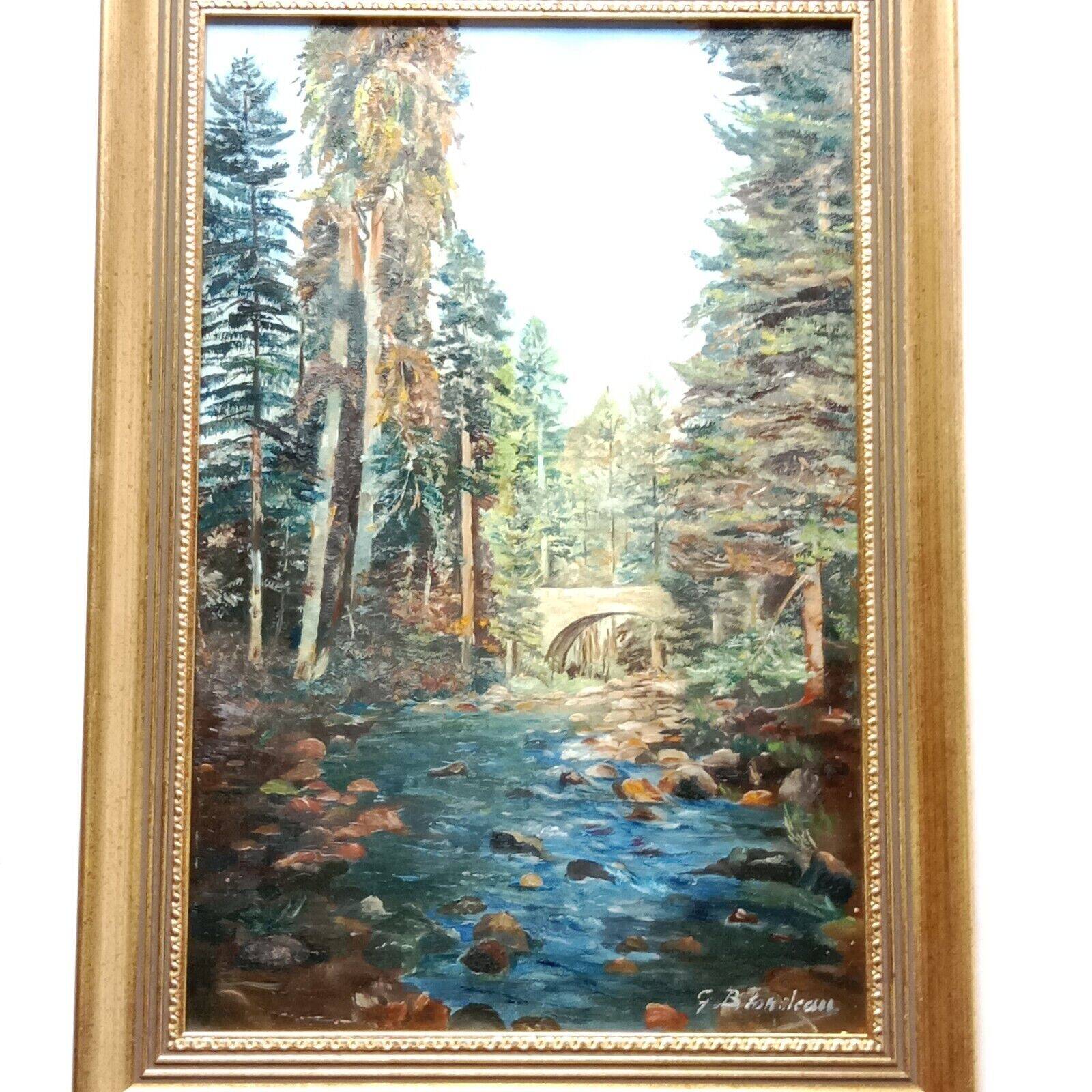 Landscape in the Forest, Painting by Gaston Blondeau (1886-1979)