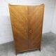 1950s Mid-Century Modern oak wardrobe with 2 doors and 2 drawers.