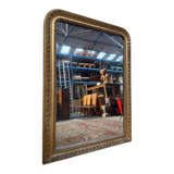Louis Philippe mirror gilded with gold leaf, mercury mirror from the 19th century.