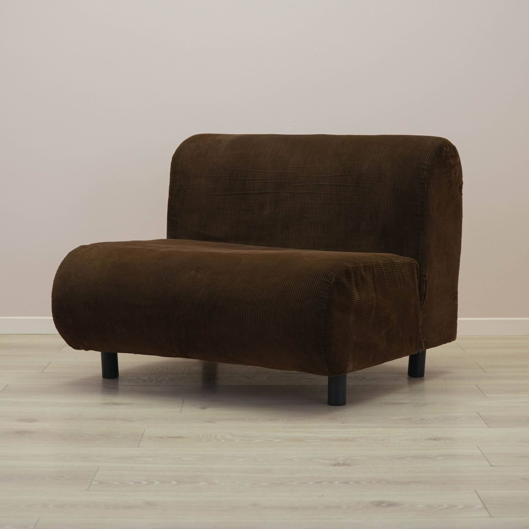 Brown armchair, Italian design, 1970s, made in Italy