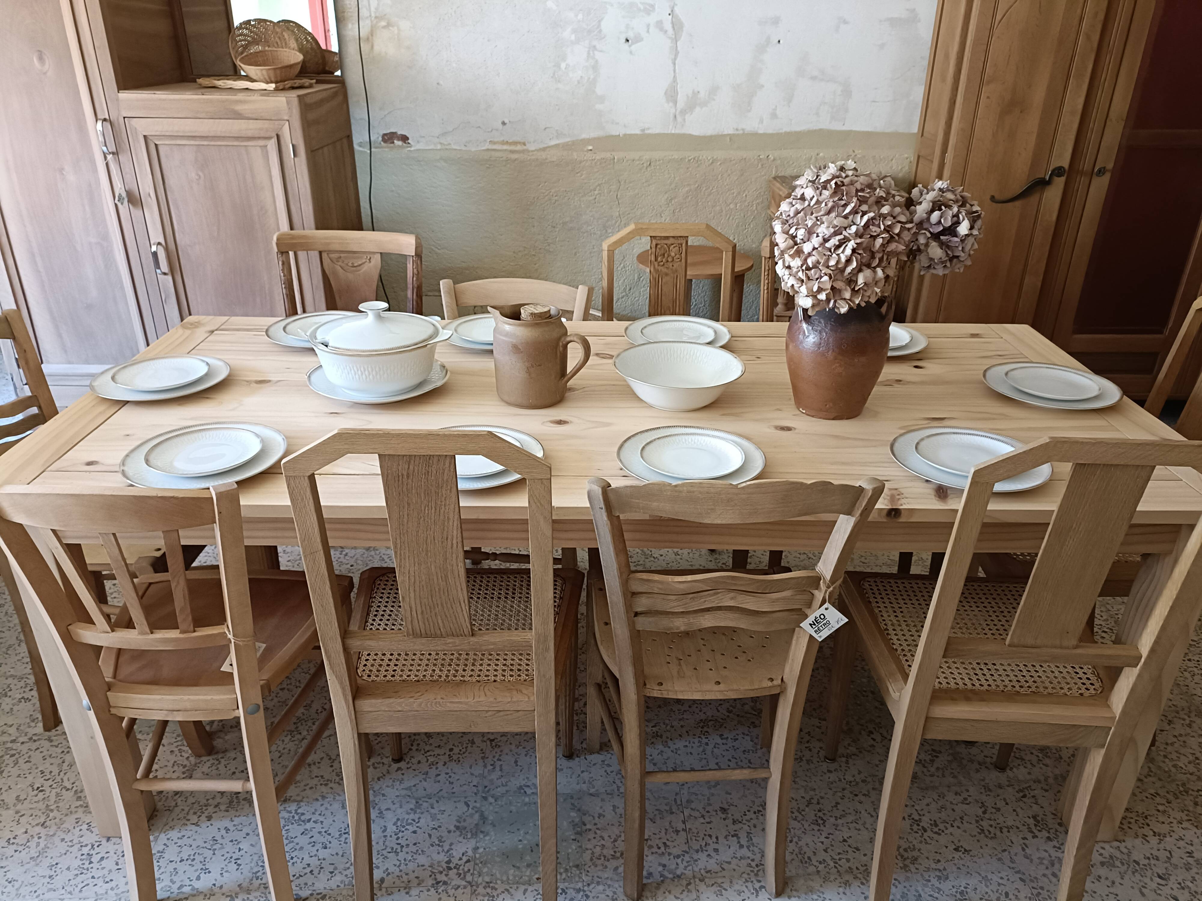 Renovated rectangular dining table