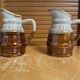 Pair of vintage revol barrel-shaped ceramic jugs 0.25l
