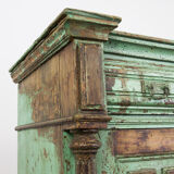 Green French antique cabinet