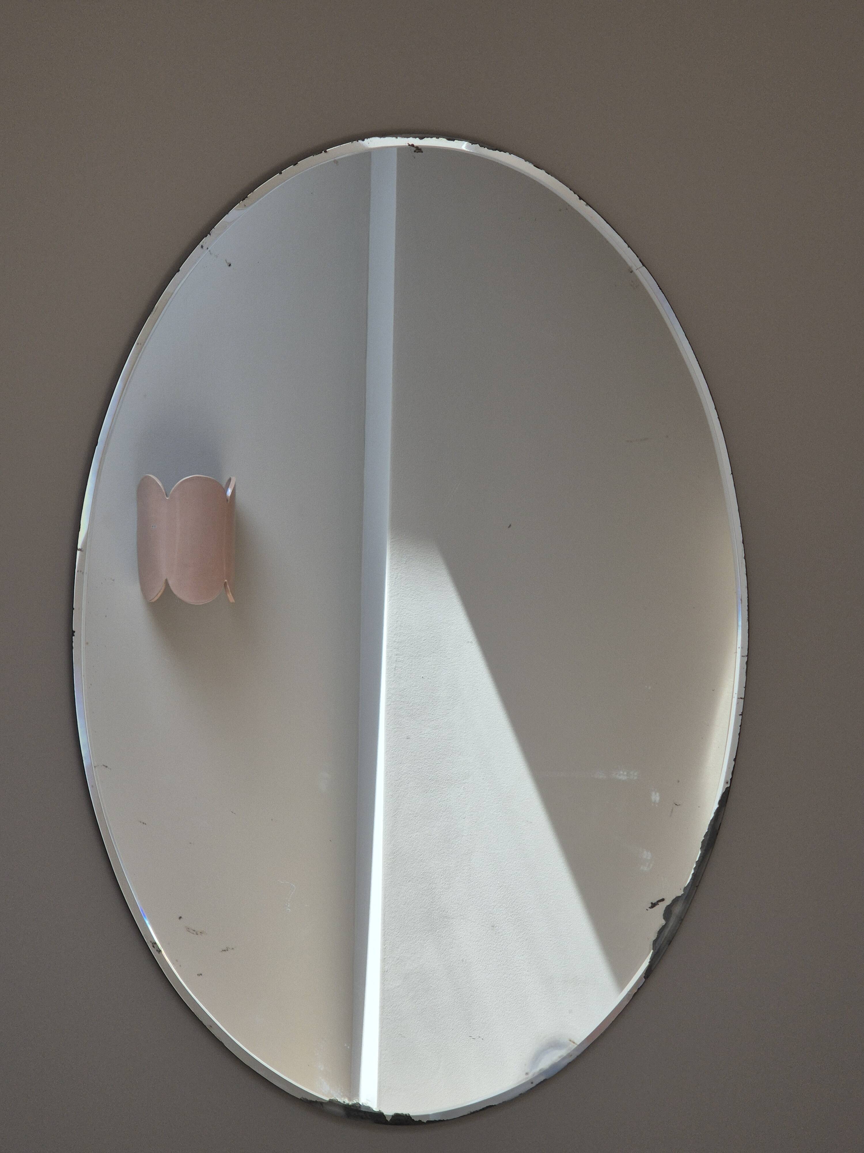 Mocha enamelled stoneware wall light (small model).