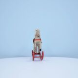 vintage colored wooden rocking horse