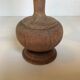 Old trumpet-shaped wooden vase