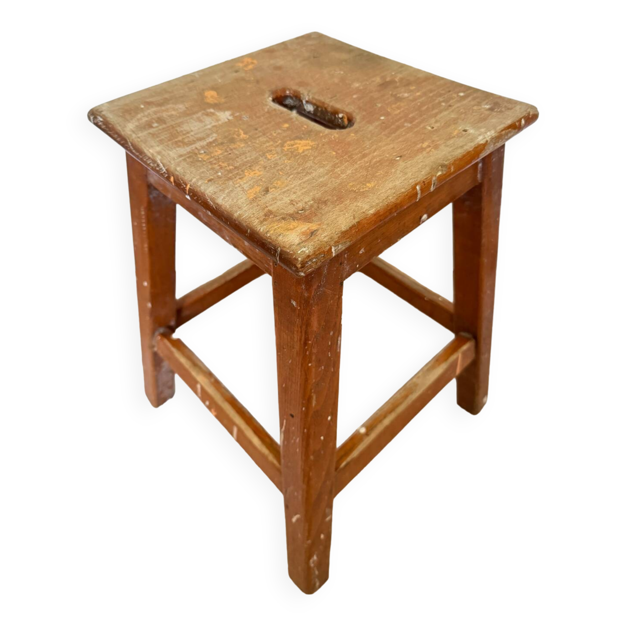 Old wooden painter's stool