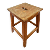 Ancien tabouret de peintre en bois