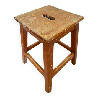 Old wooden painter's stool