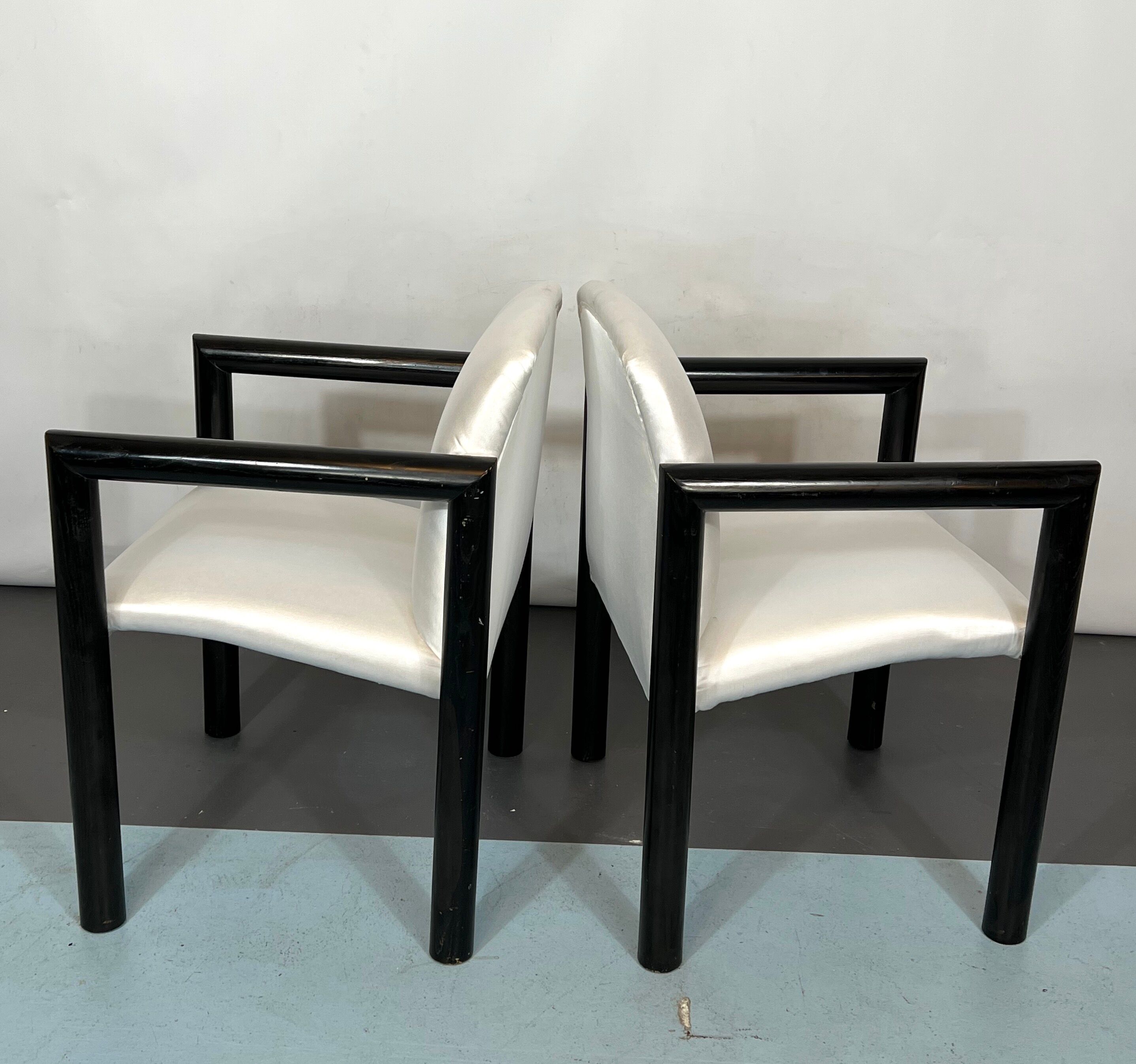 Mid-century italian modern set of 4 armchairs from 70s