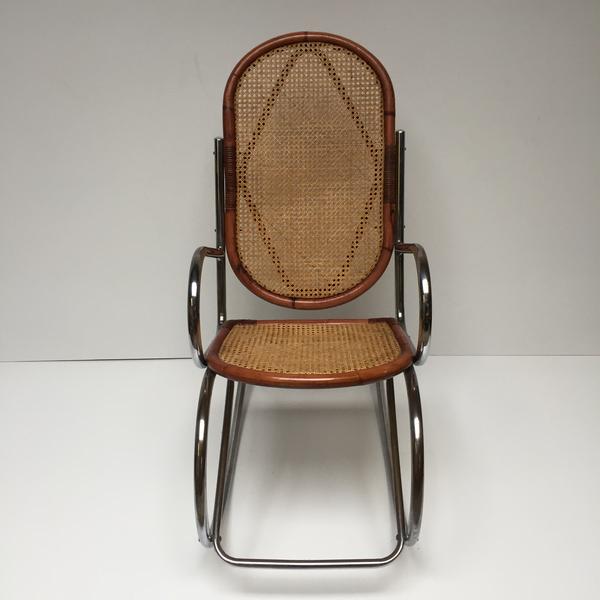 Rocking chrome cane bamboo