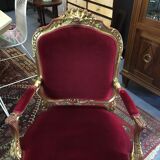 Paire de fauteuils style Louis XV